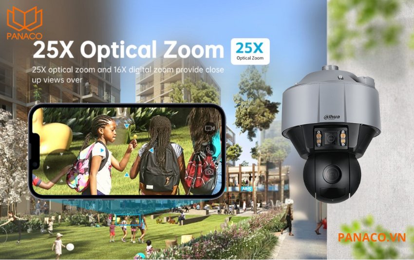 Camera PTZ Dahua hỗ trợ zoom quang học 25X