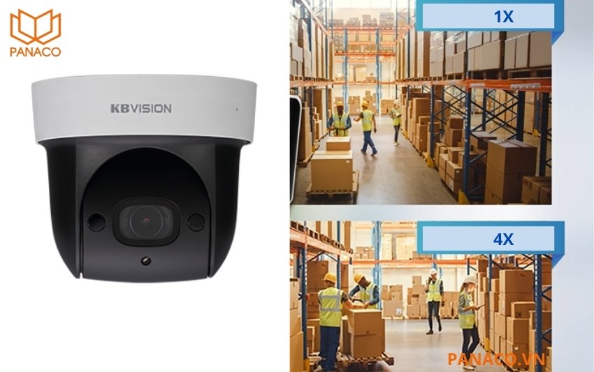Camera PTZ Kbvision  KX-C2007IRPN2 có khả năng zoom quang 4x