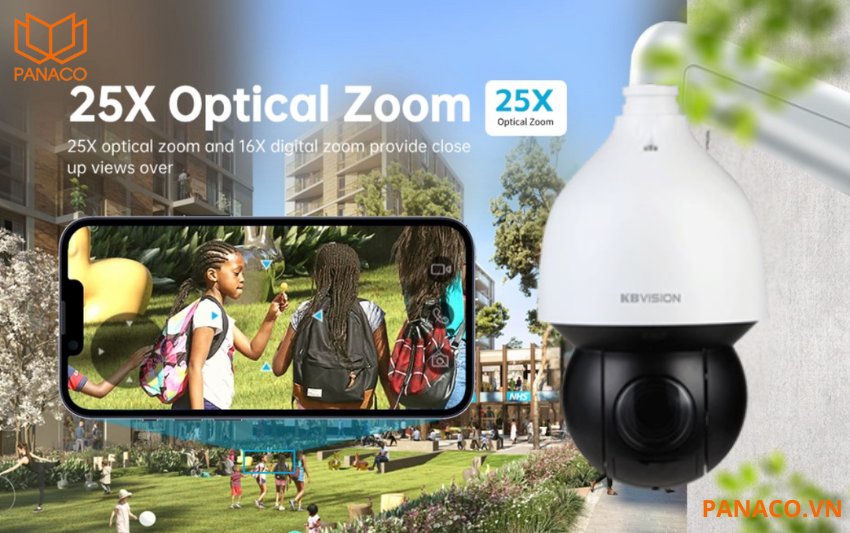Camera PTZ Kbvision KX-DAi2258PN3 được trang bị zoom quang học 25x