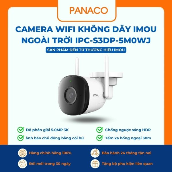 Camera Wifi Không Dây IMOU Ngoài Trời IPC-S3DP-5M0WJ