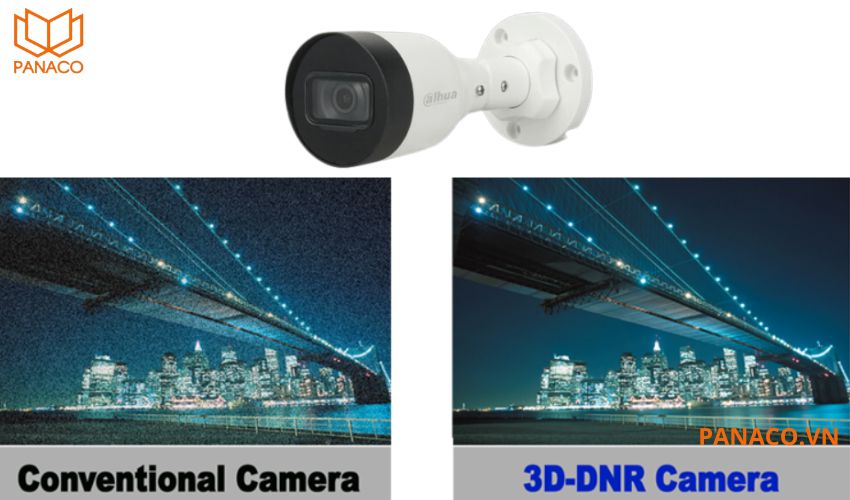 Camera an ninh Dahua còn được trang bị tính năng chống nhiễu 3D-DNR