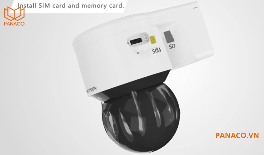 Camera an ninh trang bị khe cắm thẻ nhớ MicroSD lên đến 256GB