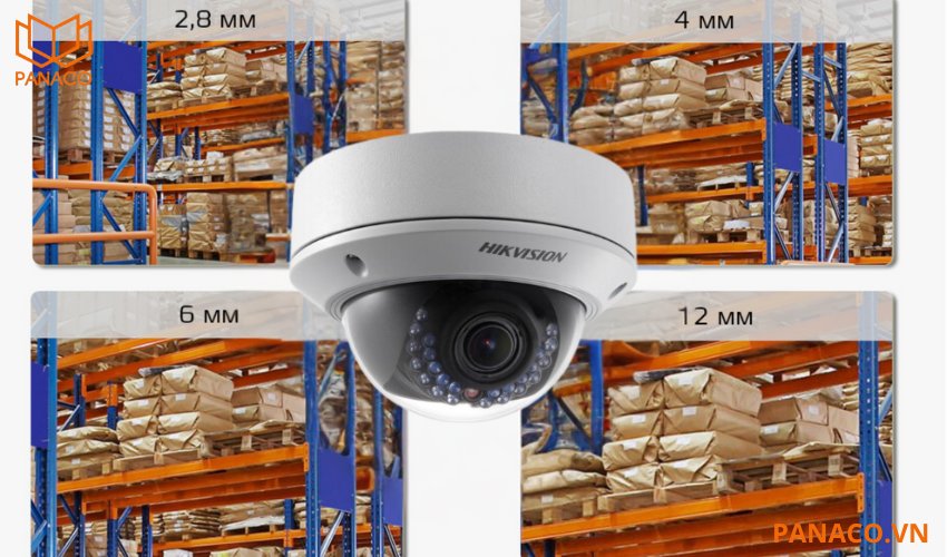 Camera bán cầu DS-2CD2720F-IS còn được trang bị ống kính varifocal