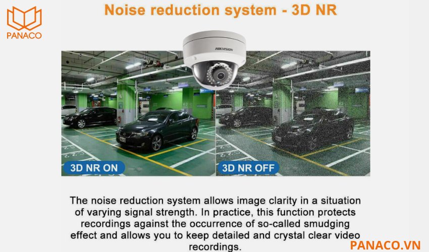 Camera bán cầu hồng ngoại có công nghệ giảm nhiễu số 3D DNR