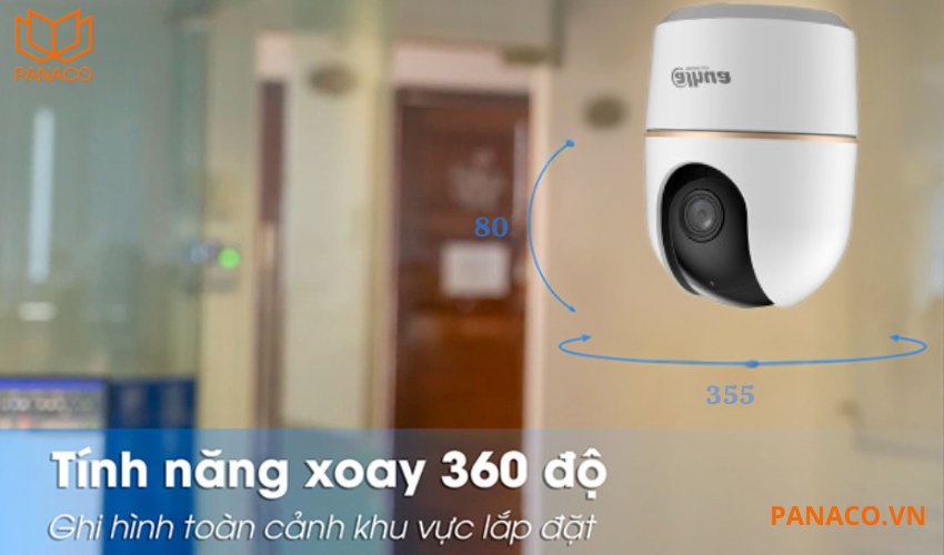 Camera bao quát toàn bộ không gian mà không cần phải lắp đặt nhiều thiết bị