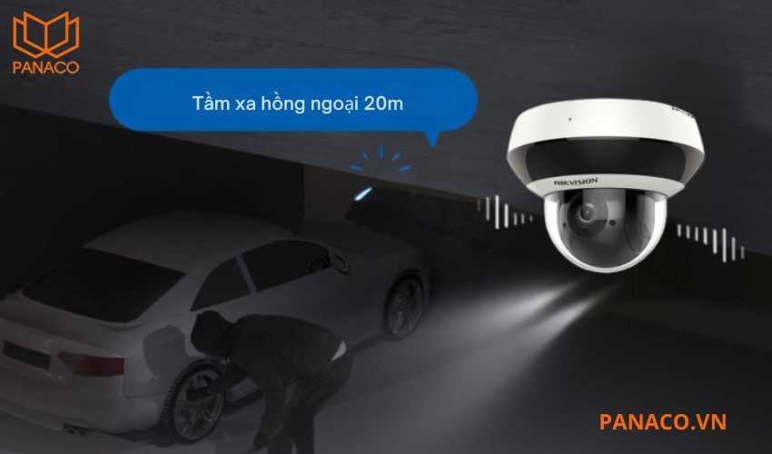 Camera có khả năng quan sát trong bóng tối nhờ đèn hồng ngoại