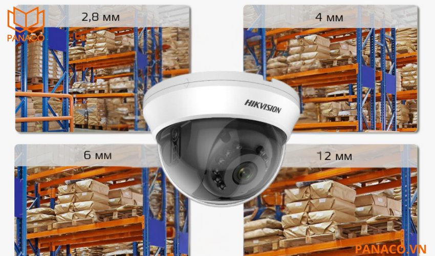 Camera có nhiều lựa chọn về ống kính như 2.8mm, 3.6mm và 6mm