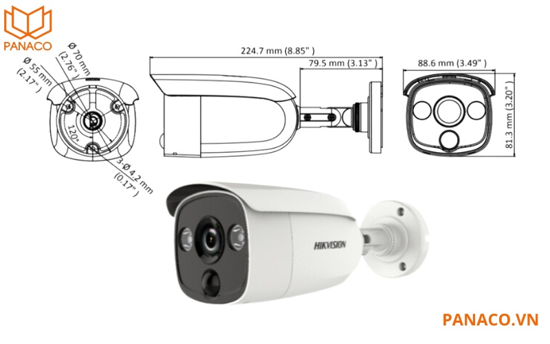 Camera dễ dàng lắp đặt ở nhiều vị trí khác nhau