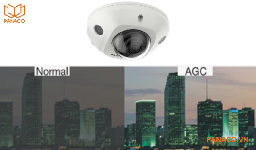 Camera dome hồng ngoại khi AGC ON quan sát rõ ràng hơn