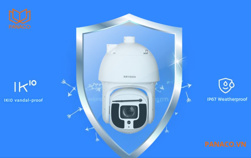 Camera được trang bị lớp vỏ bảo vệ đạt chuẩn chống va đập IK10