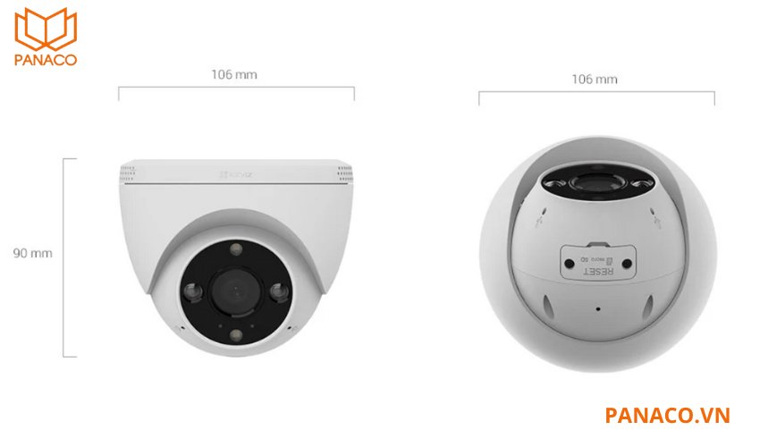 Camera ezviz H4 2K có thiết kế nhỏ gọn dễ lắp đặt