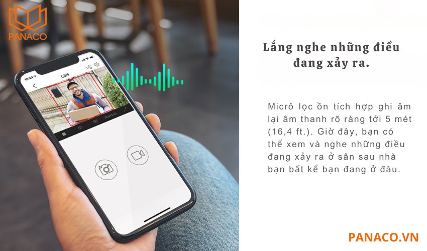 Camera ghi âm ezviz C3N có khả năng nghe rõ trong phạm vi 5m