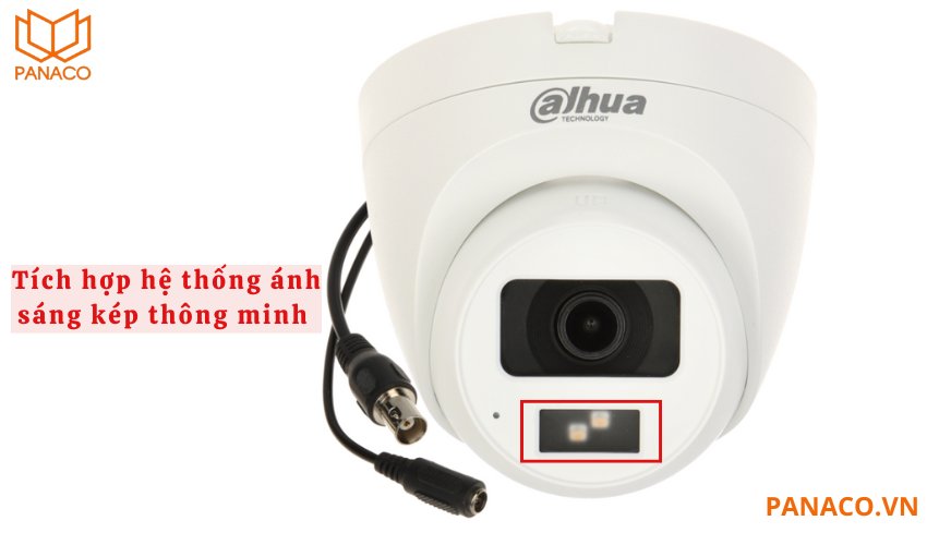 Camera ghi hình rõ ràng trong ban đêm nhờ hệ thống ánh sáng kép