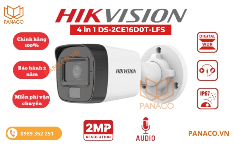 Camera hikvision 4 in 1 DS-2CE16D0T-LFS