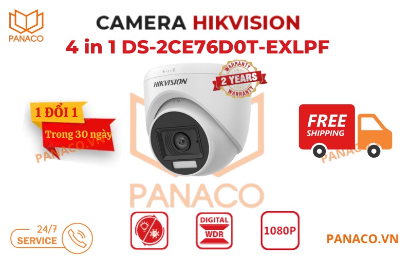 Camera hikvision 4 in 1 DS-2CE76D0T-EXLPF