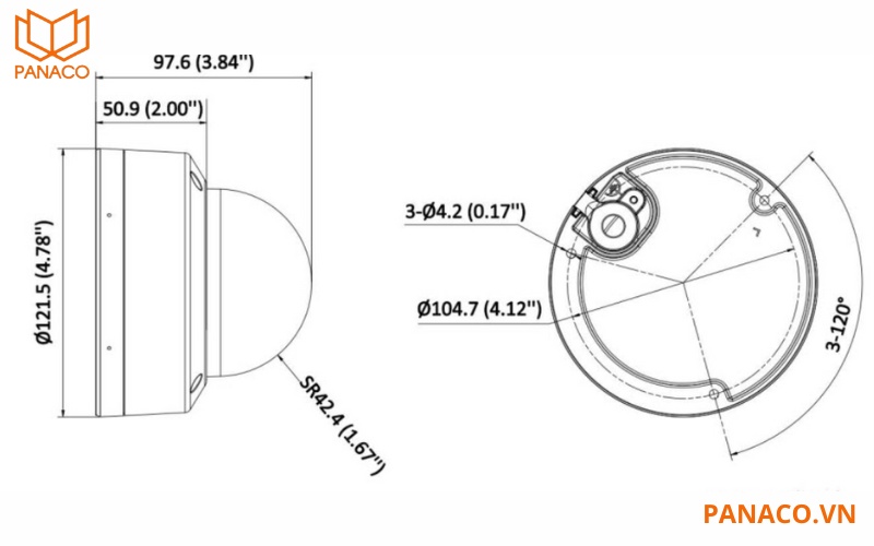 Camera hikvision ColorVu DS-2CD1167G2H-LIUF có thiết kế chắc chắn