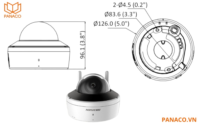 Camera DS-2CV2121G2-IDW có thiết kế nhỏ gọn