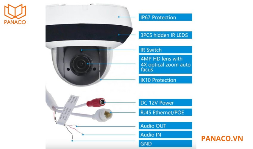 Camera hikvision DS-2DE2A404IW-DE3/W