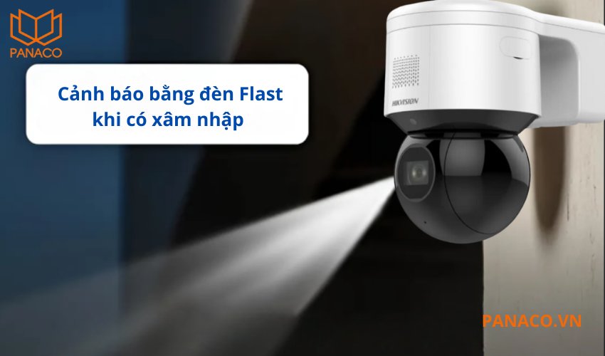 Camera hikvision DS-2DE3A404IW-DE cũng hỗ trợ đèn flash