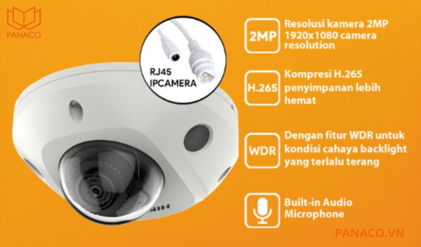 Camera hikvision bán cầu hồng ngoại DS-2CD2526G2-IS