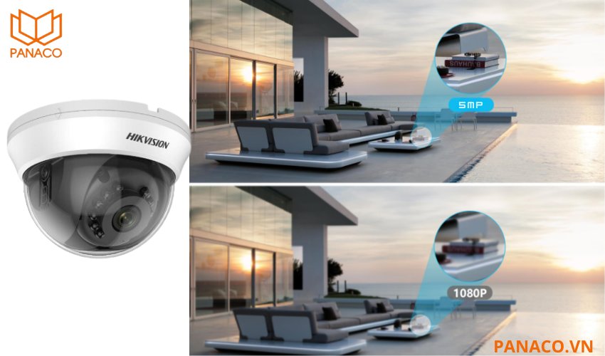 Camera hikvision có độ phân giải cao 5MP