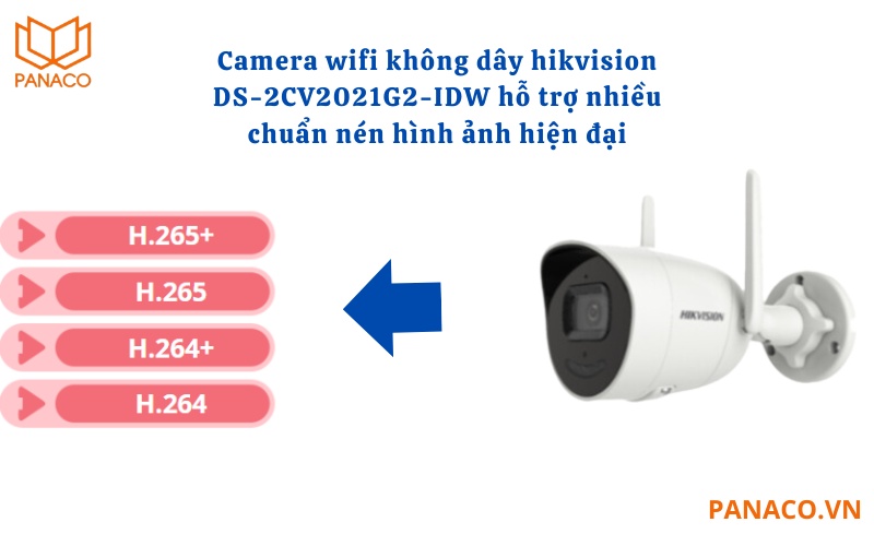 Camera hikvision hỗ trợ nhiều chuẩn nén hình ảnh hiện đại