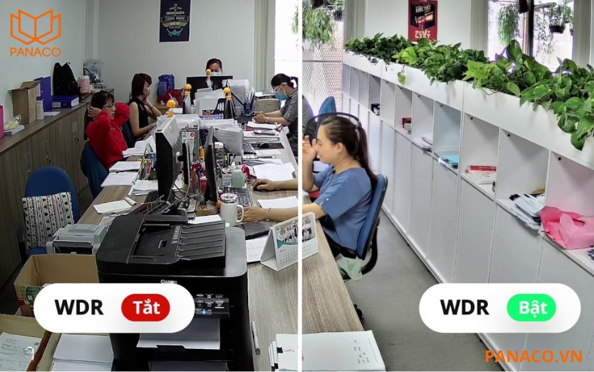 Công nghệ WDR 120dB khi được bật