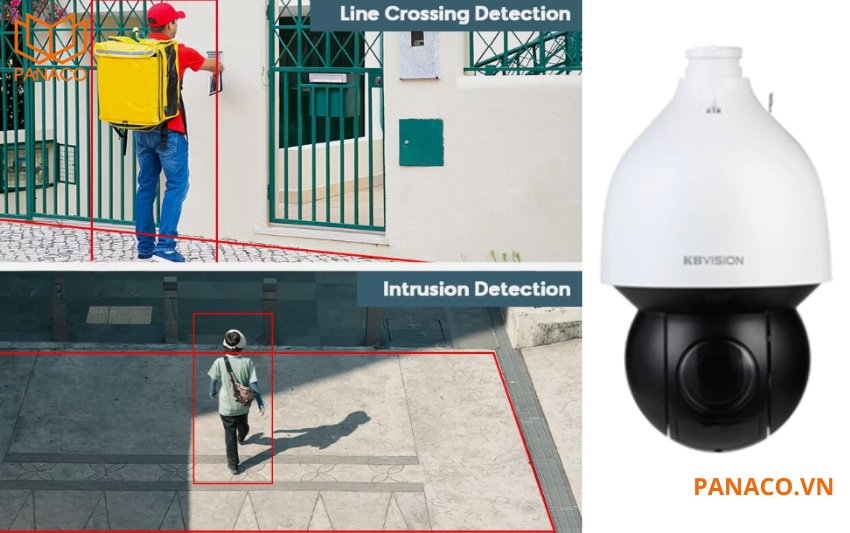 Camera KX-DAi2258PN3 hỗ trợ thiết lập hàng rào ảo hoặc khu vực cấm
