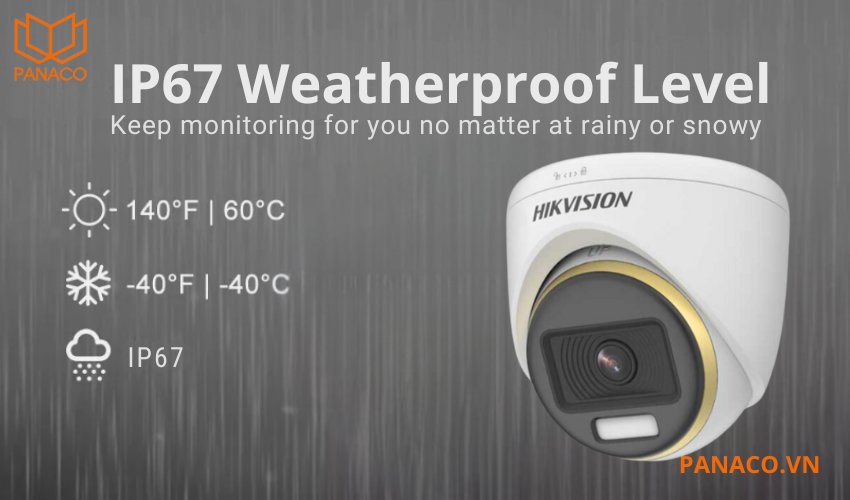 Camera hoạt động bền bỉ nhờ chuẩn IP67