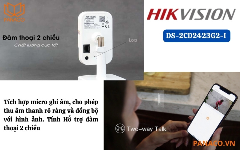 Camera hồng ngoại DS-2CD2423G2-I đàm thoại 2 chiều