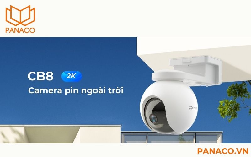 Camera pin ngoài trời Ezviz CB8 model CS-CB8-R100-2C3WFL