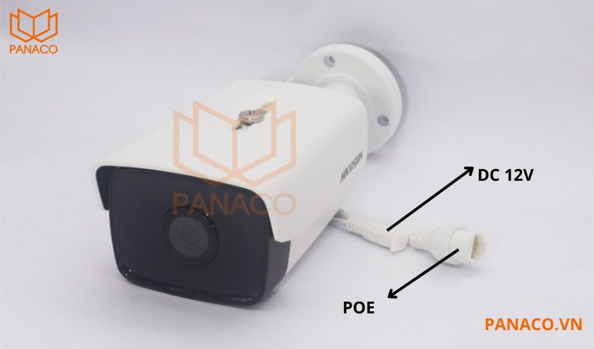 Camera thân trụ hồng ngoại có nguồn cấp DC12V và hỗ trợ PoE