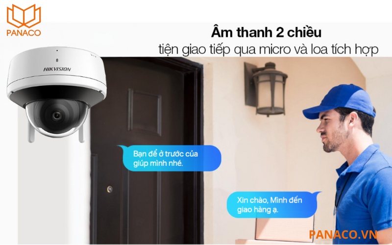 Camera wifi không dây hikvision giao tiếp 2 chiều