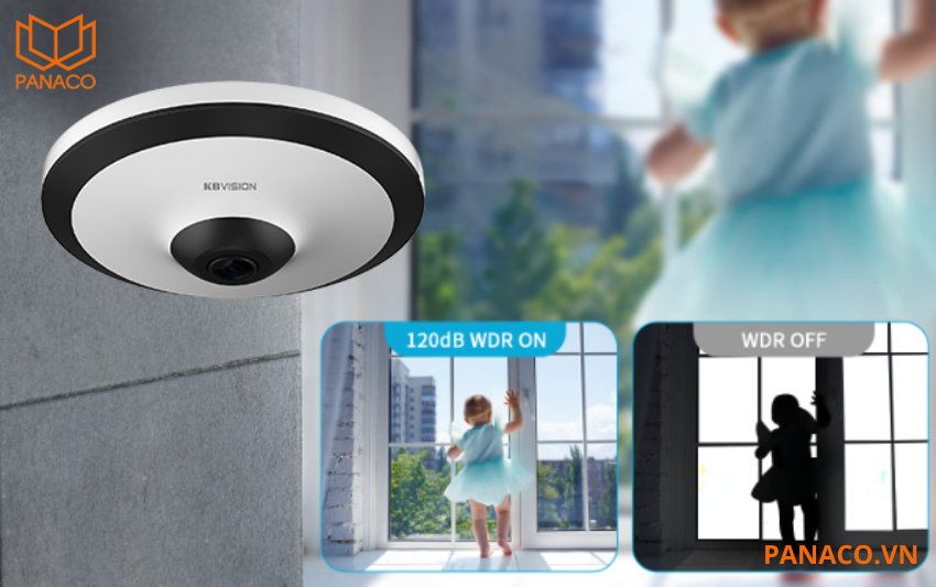 Camera KX-E0505FN2 còn được trang bị công nghệ chống ngược sáng thực (120dB)