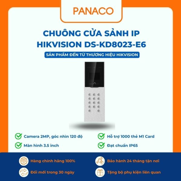 Chuông cửa Sảnh IP HIKVISION DS-KD8023-E6