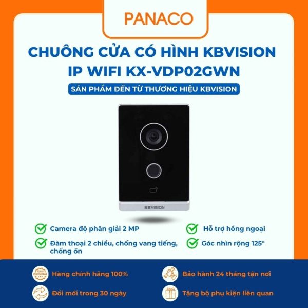 Chuông cửa có hình KBVISION IP Wifi KX-VDP02GWN
