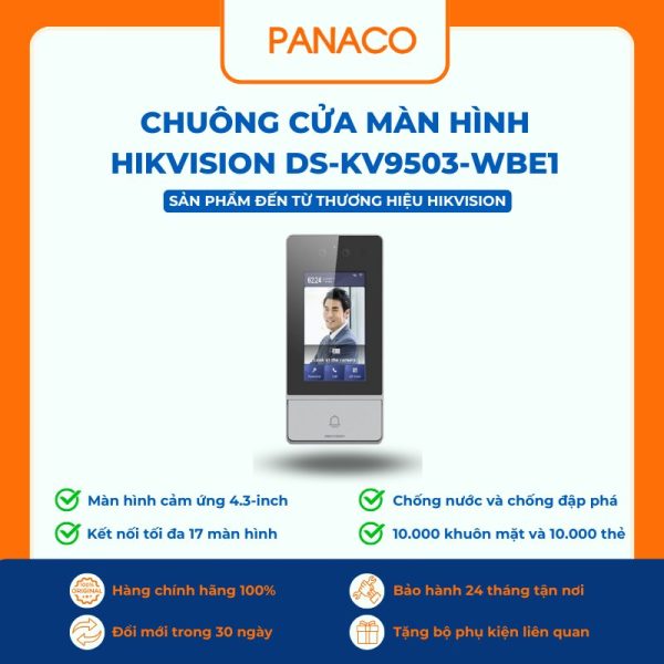 Chuông cửa FaceID Hikvision DS-KV9503-WBE1