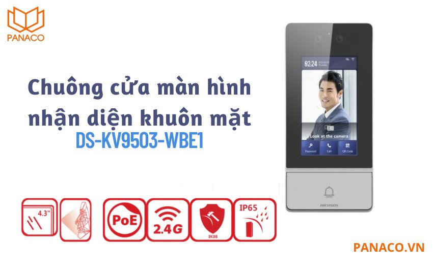 Chuông cửa màn hình nhận diện khuôn mặt Hikvision DS-KV9503-WBE1