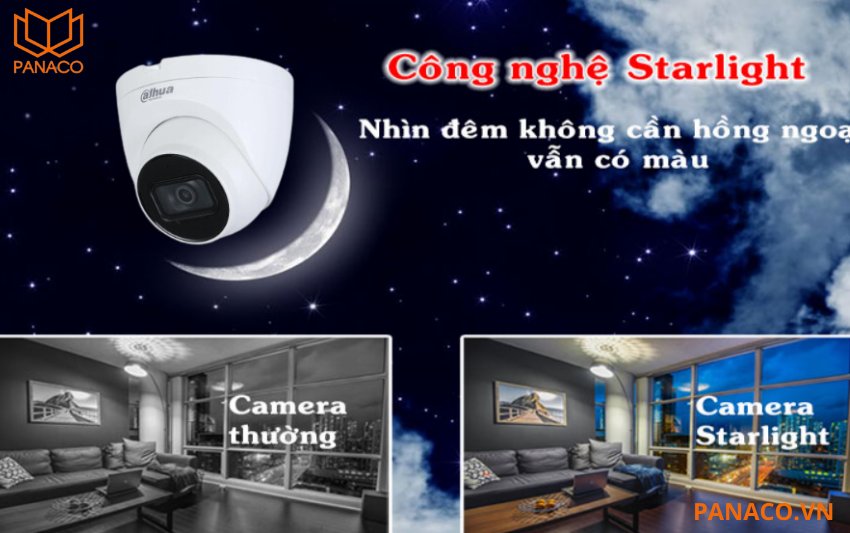 Công nghệ Starlight giúp camera quan sát ban đêm full color