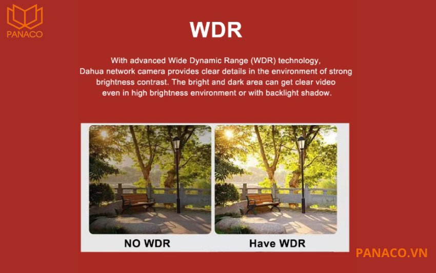 Công nghệ WDR 120dB giúp camera cân bằng ánh sáng