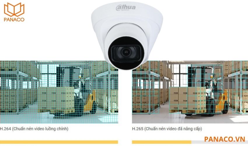 DH-IPC-HDW1230DT1-S5 có công nghệ nén giảm băng thông