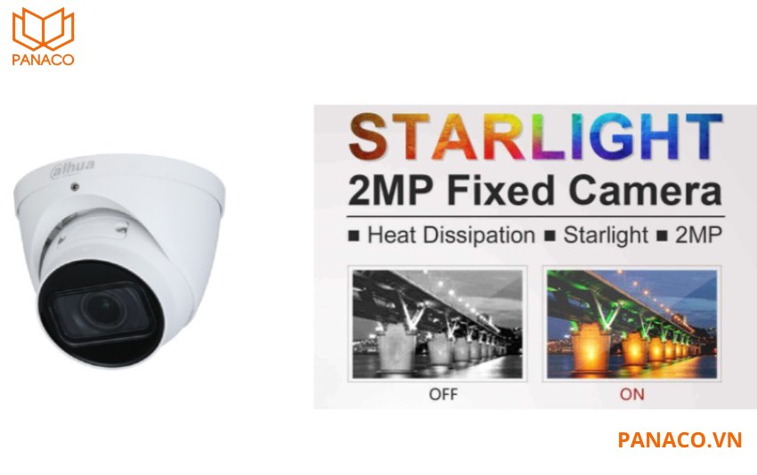 DH-IPC-HDW2231TP-AS-S2 nổi bật nhờ công nghệ Starlight