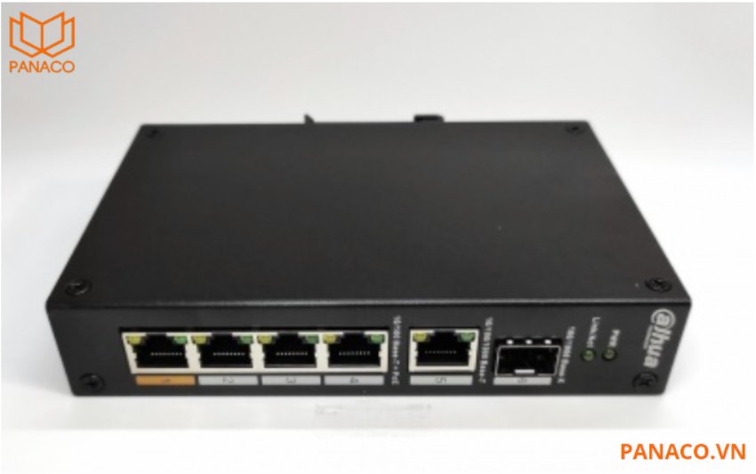 DH-PFS3106-4ET-60 sở hữu 4 cổng PoE và 2 cổng uplink