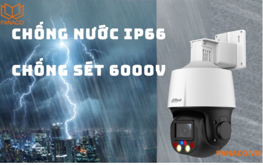 DH-SD3E405DB-GNY-A-PV1 thiết kế chống bụi nước IP66 và chống sét 6000V