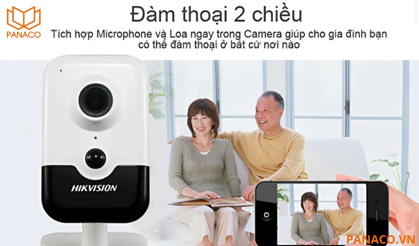 DS-2CD2421G0-IW là camera ghi âm đàm thoại hai chiều