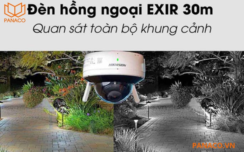 DS-2CV2121G2-IDW trang bị công nghệ hồng ngoại EXIR 