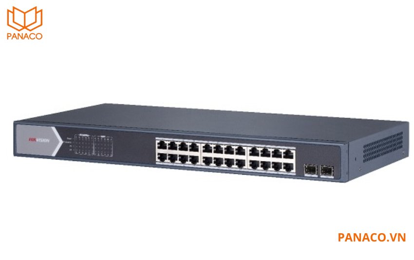 DS-3E0526P-E/M cung cấp 24 cổng PoE giúp kết nối nhanh chóng và linh hoạt với nhiều thiết bị