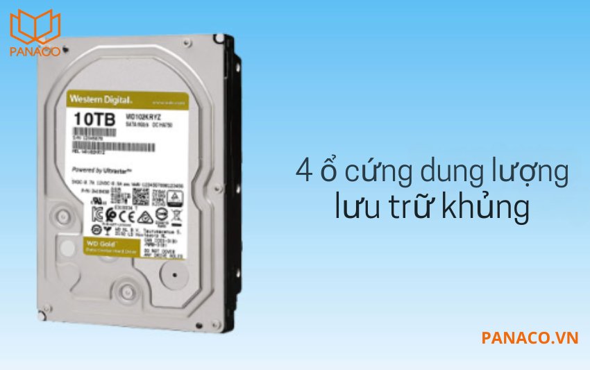 DS-7716NXI-K4 trang bị 4 ổ cứng dung lượng lưu trữ lên đến 40TB