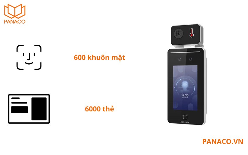Hikvision DS-K1T34BMWI lưu trữ tối đa 6000 khuôn mặt và 6000 thẻ 