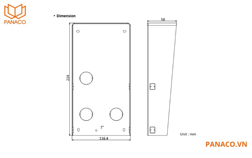 DS-KABD8003-RS2 có kích thước chuẩn xác 